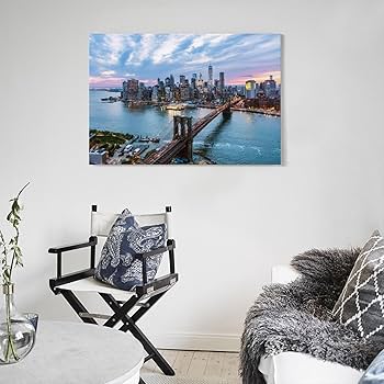 Amazon.co.jp: ニューヨーク市マンハッタンブルックリン橋の風景