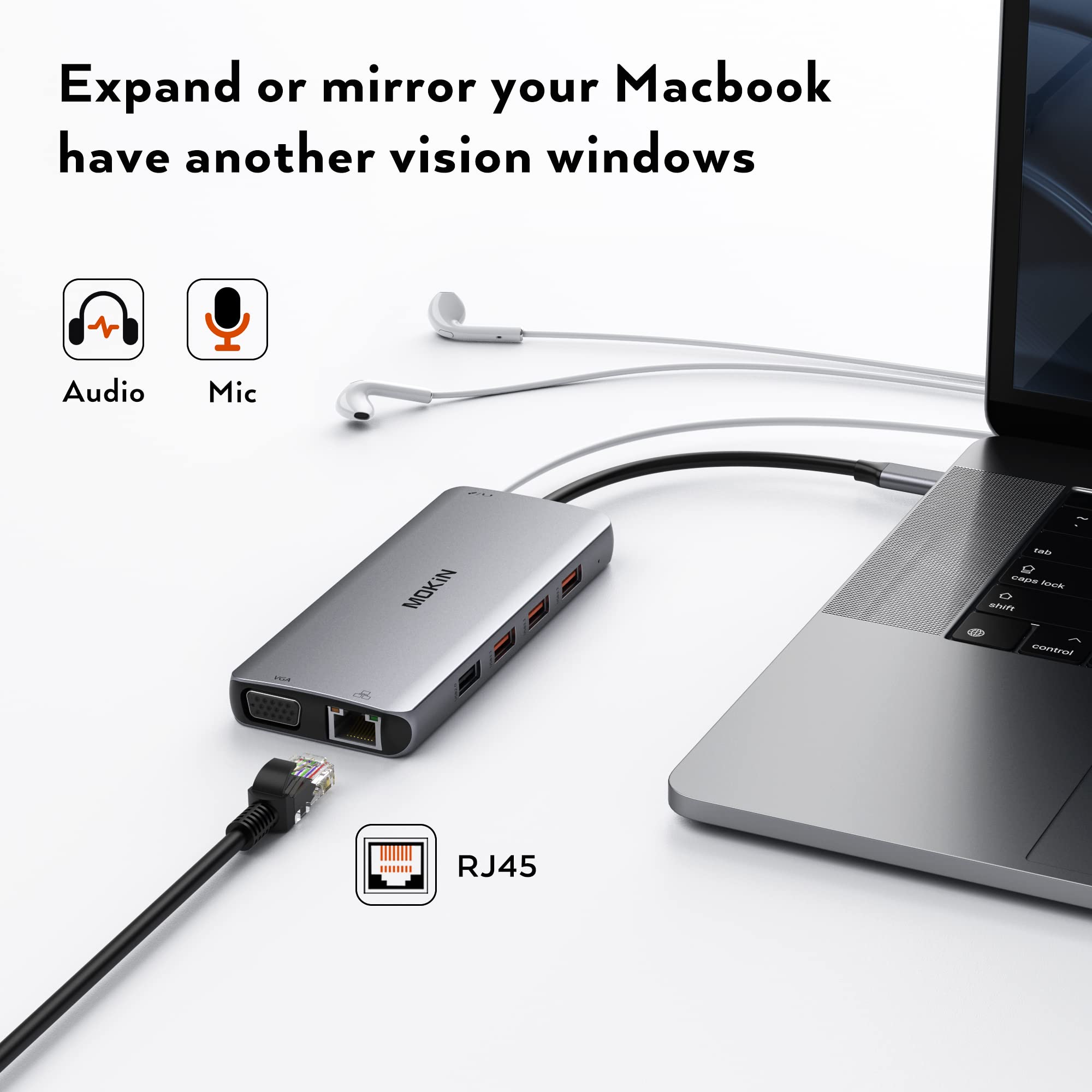 MOKiN 9 IN 1 USB C Docking Station With Triple Display MOKiN 9 IN 1 USB C Docking Station With Triple Display