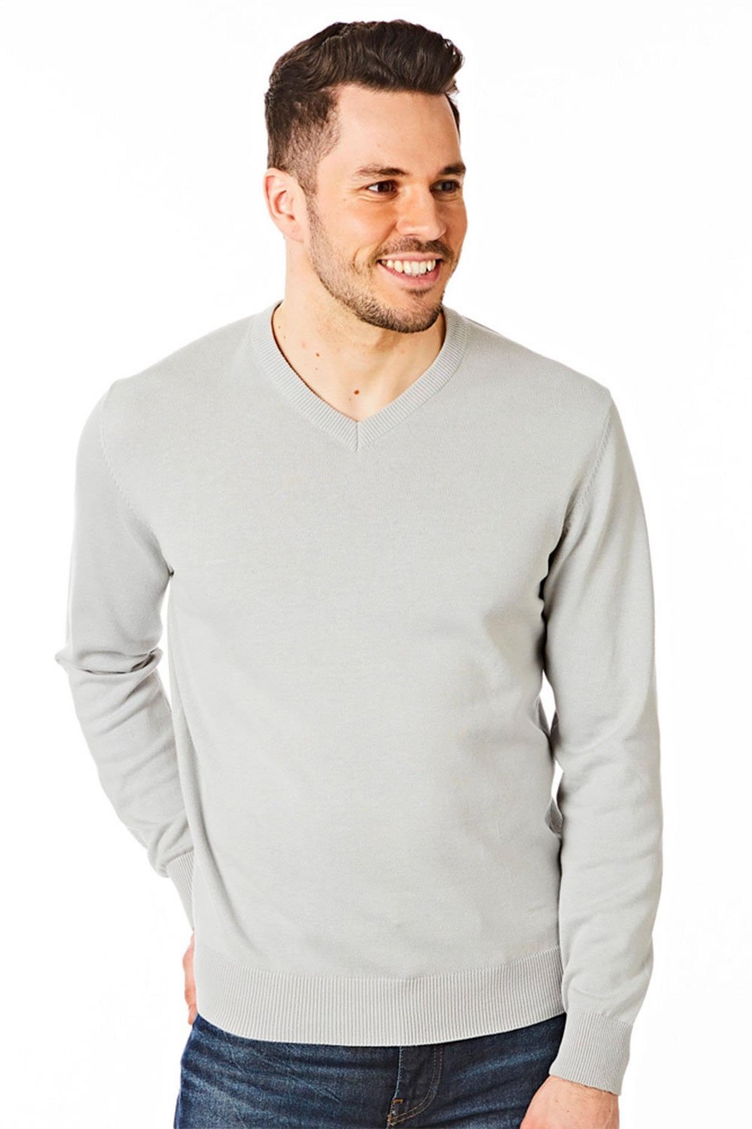 Bollywood DesignerV Neck Full Sleeve Winter Wool Sweater for Men