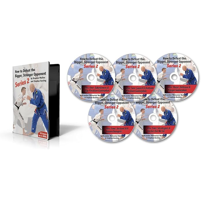 Buy BJJ 5 DVD Instructional Set How to Defeat the Bigger, Stronger Opponent with Brazilian