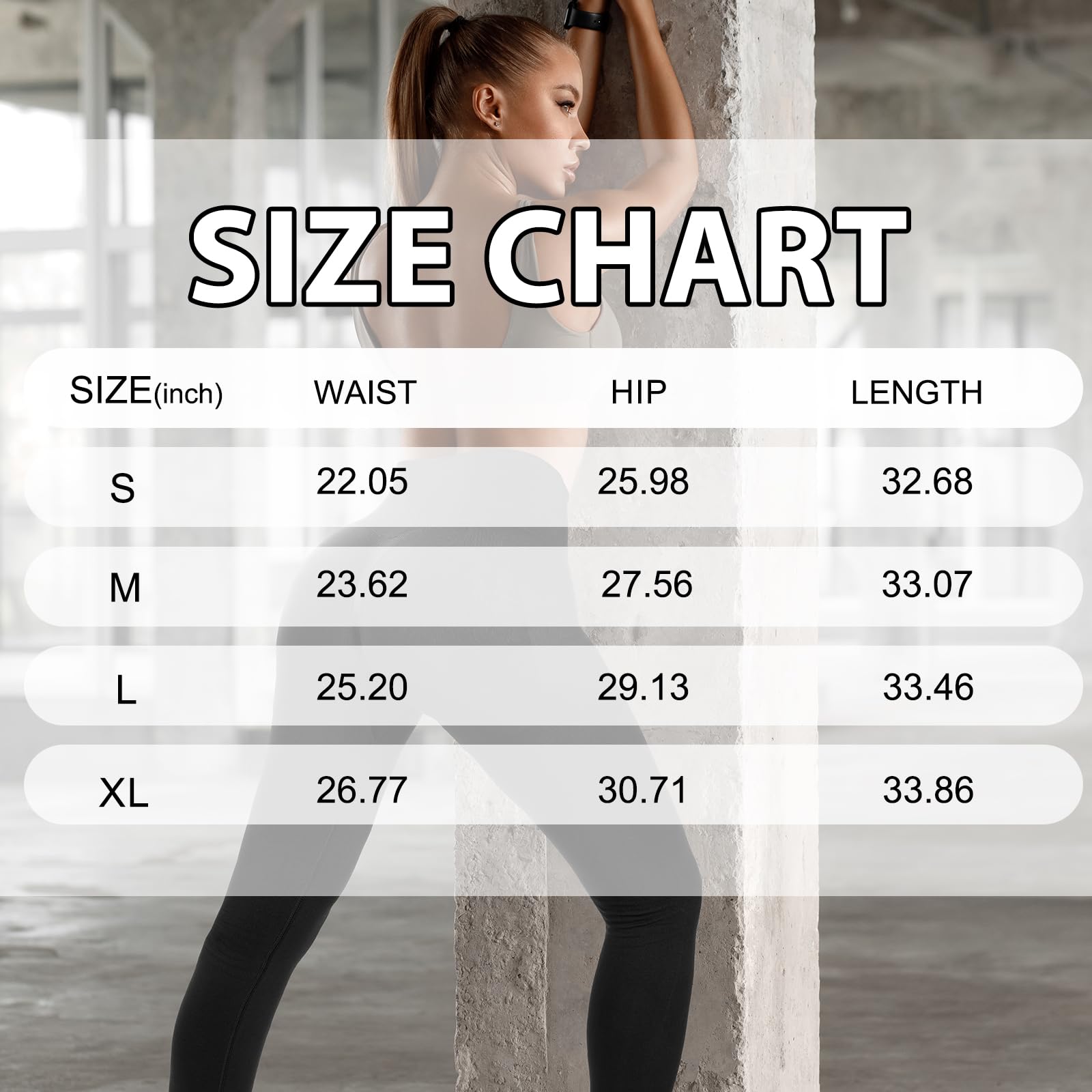 Coume Leggings da allenamento da donna, 3 pezzi, senza cuciture, a compressione, vita media