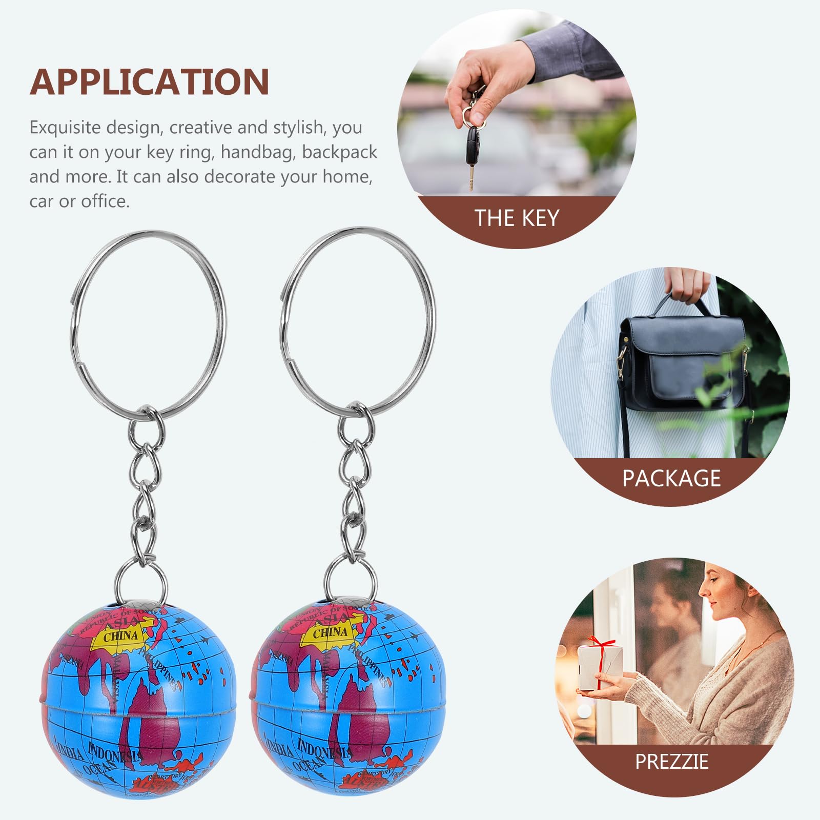 globe 小物グッズセット Amazon.com: Toddmomy Globe Keychains 12 Pack Mini Rotatable Earth