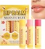 3 Pcs Lip Balm Gift Set,Bees Lip Balm Set Multipack,Bees Lip Balm Multipack,Bees Lips Balm Multipack with 3 Fruity Flavours Natural Formula,Fruit Flavoured Moisturising Lip Care Set,Daily Lip Care