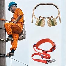 YLLFFLL 10" 12" 14" 16" 18" 20" 24" Metal Pole Climbing Gear, Pole/Tree Climbing Spikes for Electricians Load 330lbs, Road Light Poles/Cement Pole Pole Climbing Kit