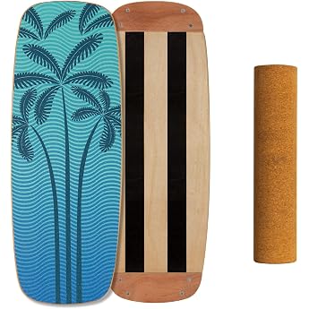 Leogreen Balance Board Wood with Rocker Skateboard for Indoor Use