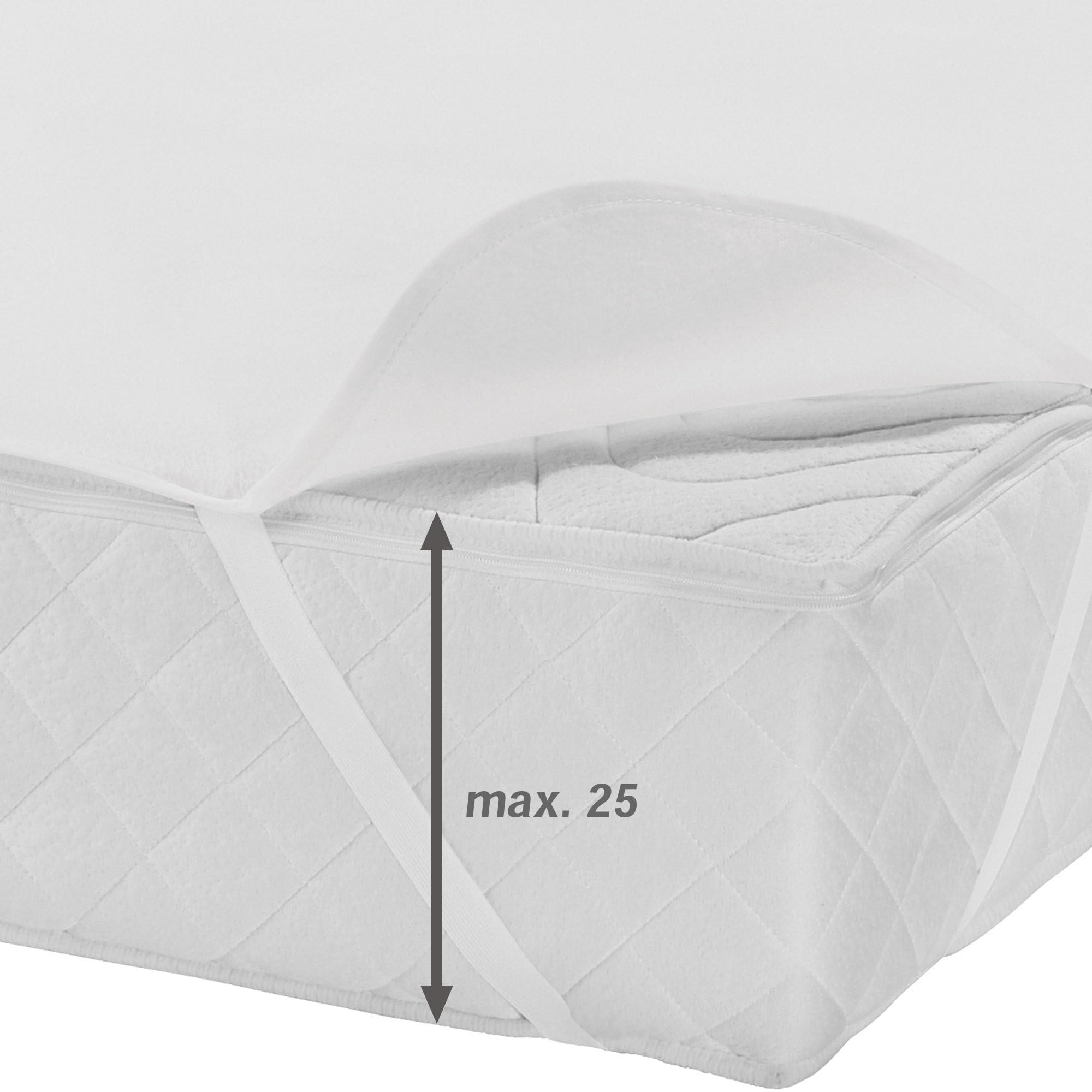 Frankenstolz f.a.n. Matratzenauflage Lyocell weiß Größe 180x200 cm