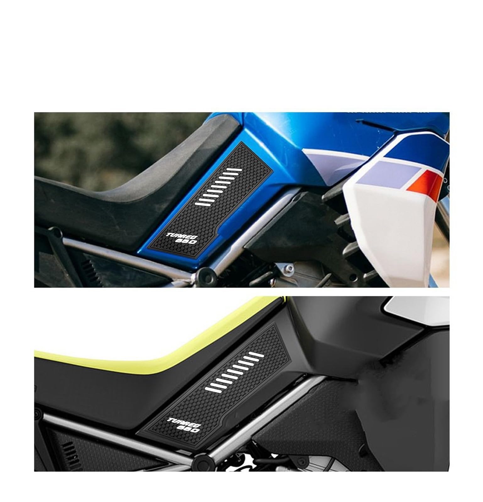 YHBH Adesivo Serbatoio Moto Pad Antiscivolo Laterale Serbatoio Carburante Adesivi Impermeabili in Gomma per Aprilia Tuareg 660 Tuareg660 2022 Traction Pad