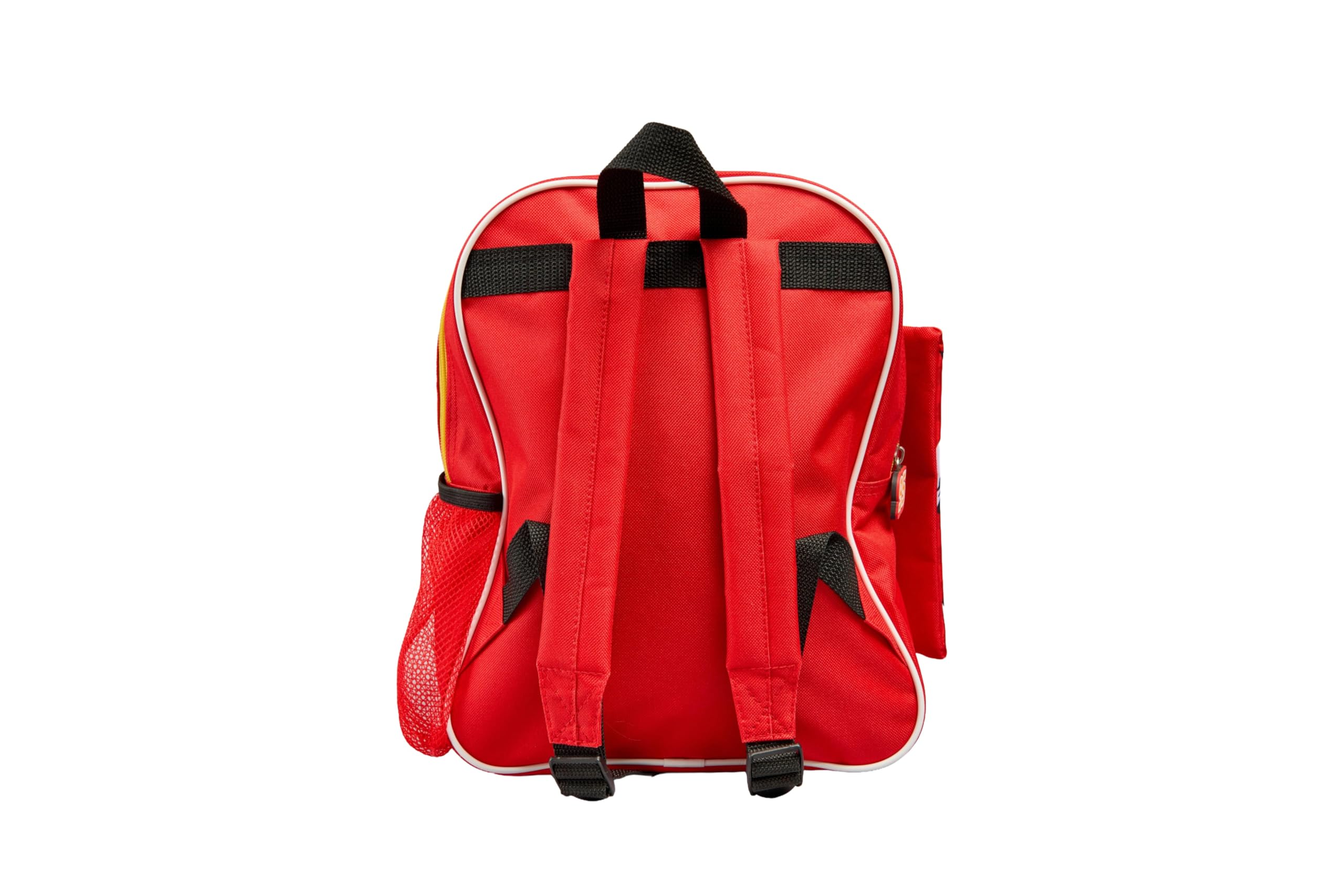 Disney Cars - Juego de 4 mochilas para niños, diseño de Rayo McQueen con bolsa de almuerzo, estuche para lápices y llavero.