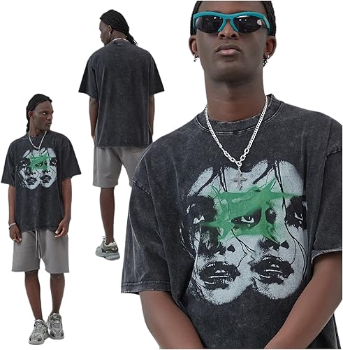 Miniatura 4 de Y2k Camisas para hombres y mujeres, camisetas gráficas vintage de verano, gótica, holgadas, ropa de calle, camiseta vintage de gran