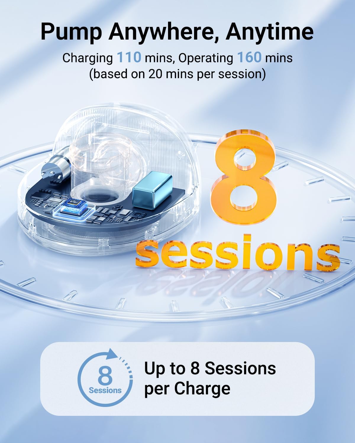 Bear Breast Pump Hands Free, Wearable Breastfeeding Pumps Strong Suction Low Noise, 4 Modes& 9 Levels Electric Breast Pump Portable, 19/21/24mm Insert Flange, 2 Packs