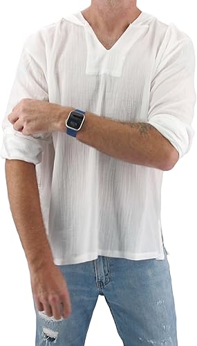 Sudadera con capucha para hombre, estilo hippie, para playa, 100% algodón suave, para yoga, estilo bohemio