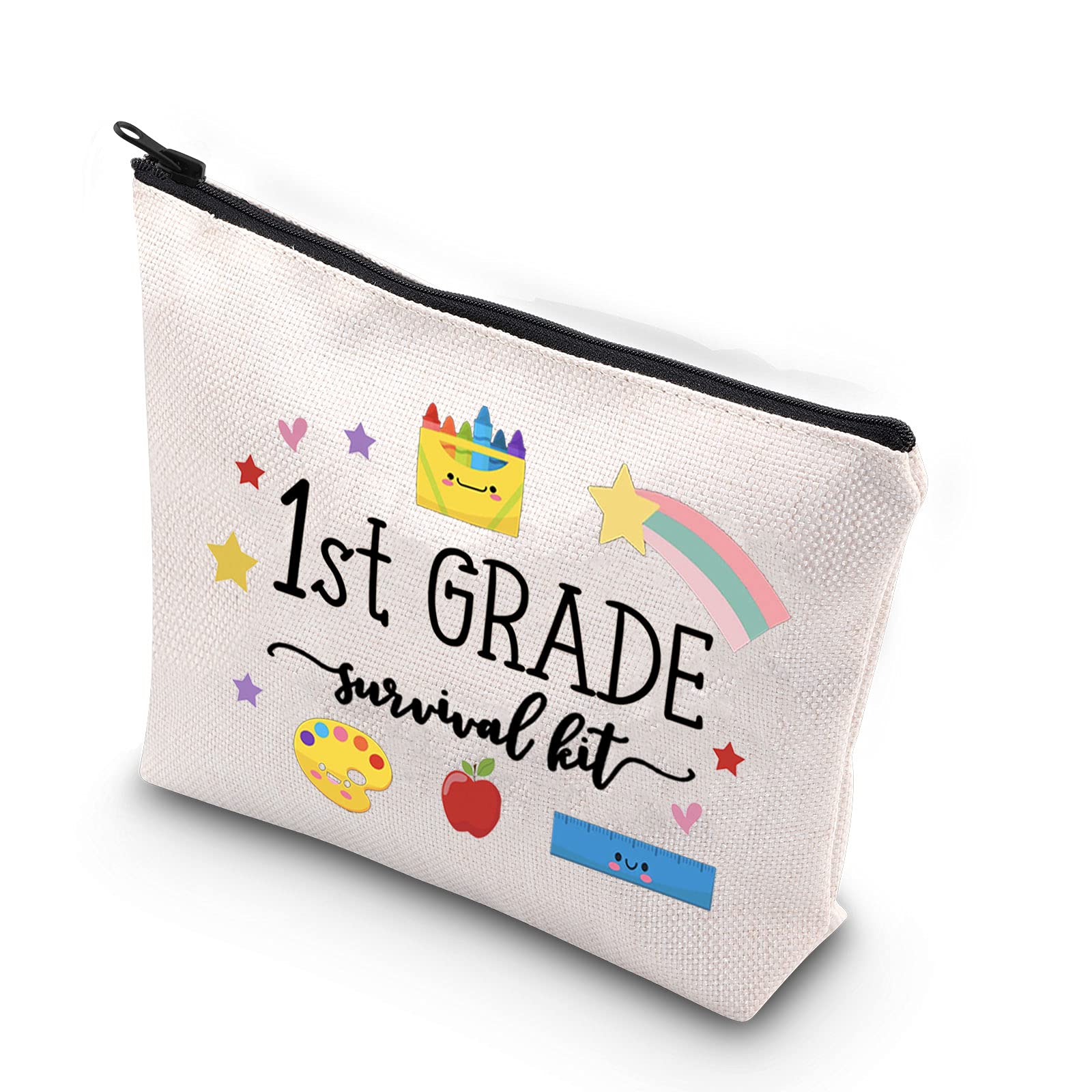 WCGXKO 1st Grade Teacher Gift 1st Grade Survival Kit Zipper Pouch Makeup Bag (survival kit 1st Grade)