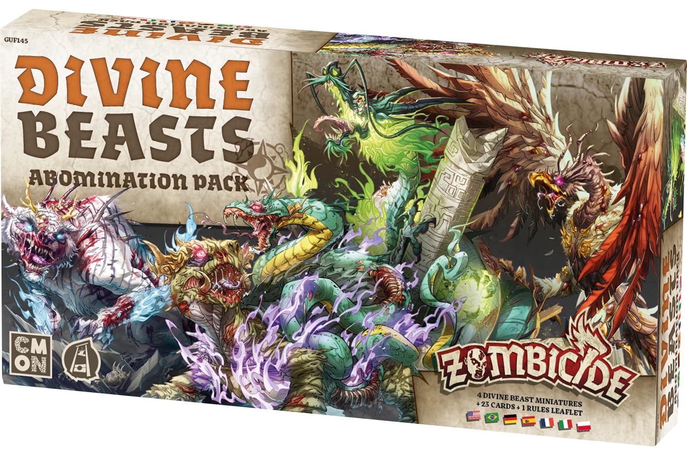 Asmodee Zombicide White Death - Divine Beasts - Abomination Pack, Espansione Gioco da Tavolo, 14+ Anni, 1-6 Giocatori, Edizione in Italiano