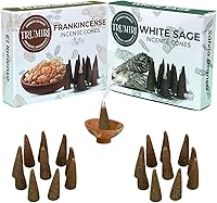 Vista 184 de TRUMIRI Incense Cones - Combo Pack of 20 Cone Incense - 10 Nag Champa + 10 Palo Santo - Insence Cones - Incense Cones Scented - Cone Incense Scents