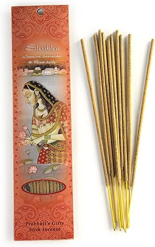Miniatura 2 de Prabhuji's Gifts Shubha - Varita de incienso enrollada a mano, varillas aromáticas de incienso espiritual, para meditación, yoga, relajación y
