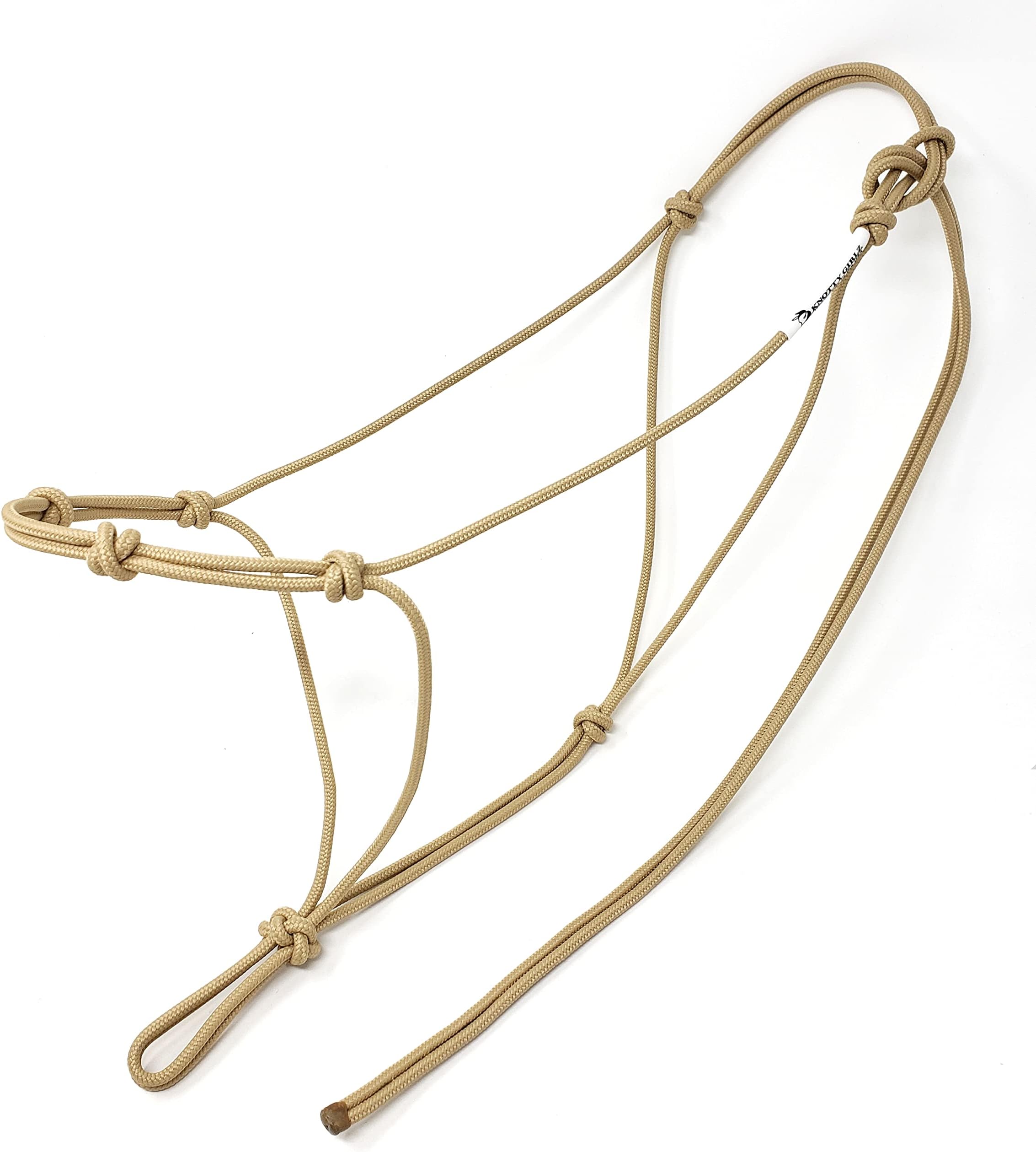 4 Knot Horse Rope Training Halter - 3/16" (5mm) Very Thin! Stiff Polyester Rope