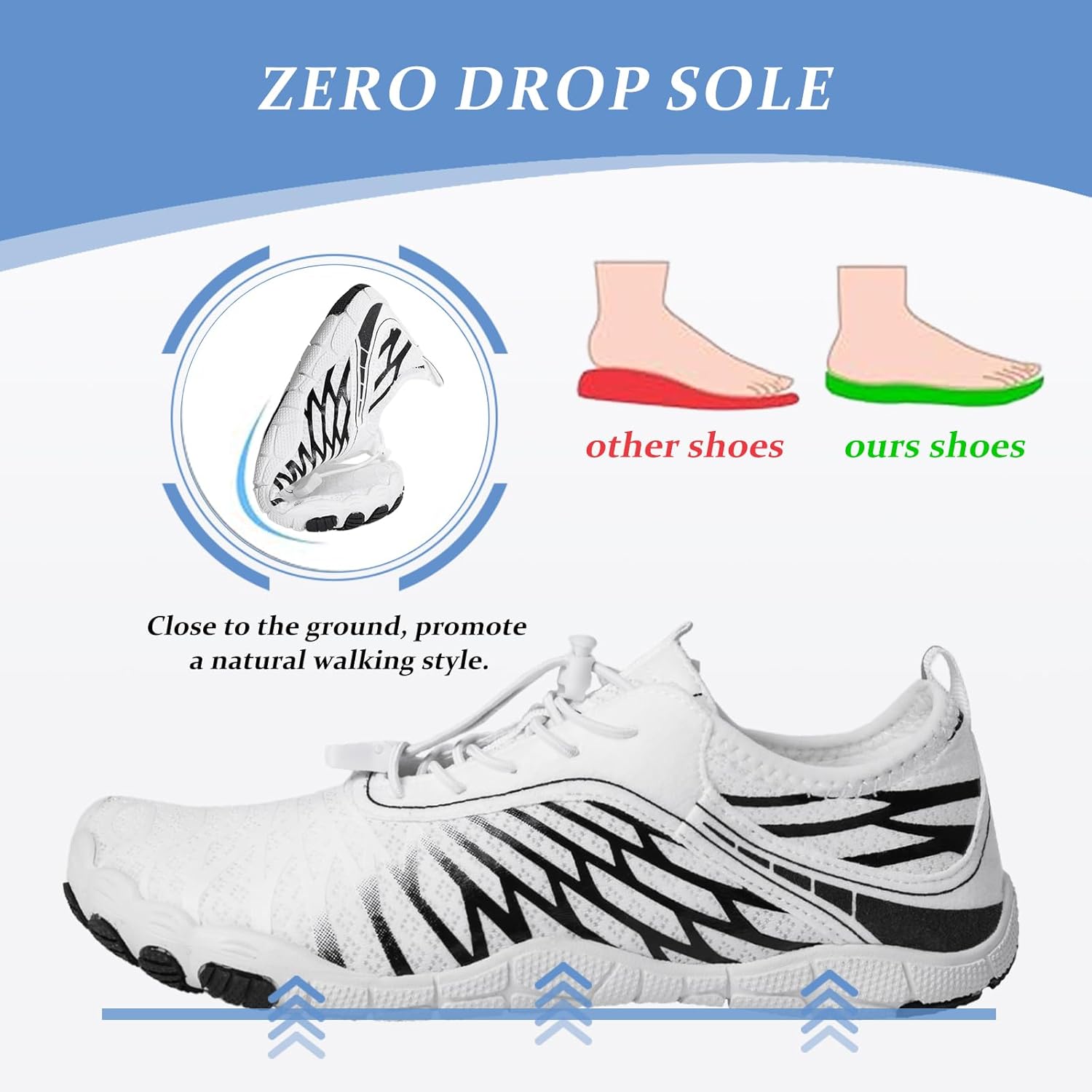 Jmzb Barefoot Shoes for Women & Men, Grounded Walking Hiking Barefoot Shoes, Wide Toe Box Non-Slip Water Athletic Footwear, Comfortable Vitality Barefoot Footwear, Trail Running Sneakers Unisex - Image 6