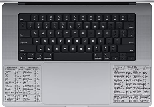 Miniatura 9 de TEACHUCOMP Adhesivo de atajos de teclado para Mac OS Plus Microsoft Word y Excel (para MacMacBook), ayuda de entrenamiento, hoja de trucos, vinilo,
