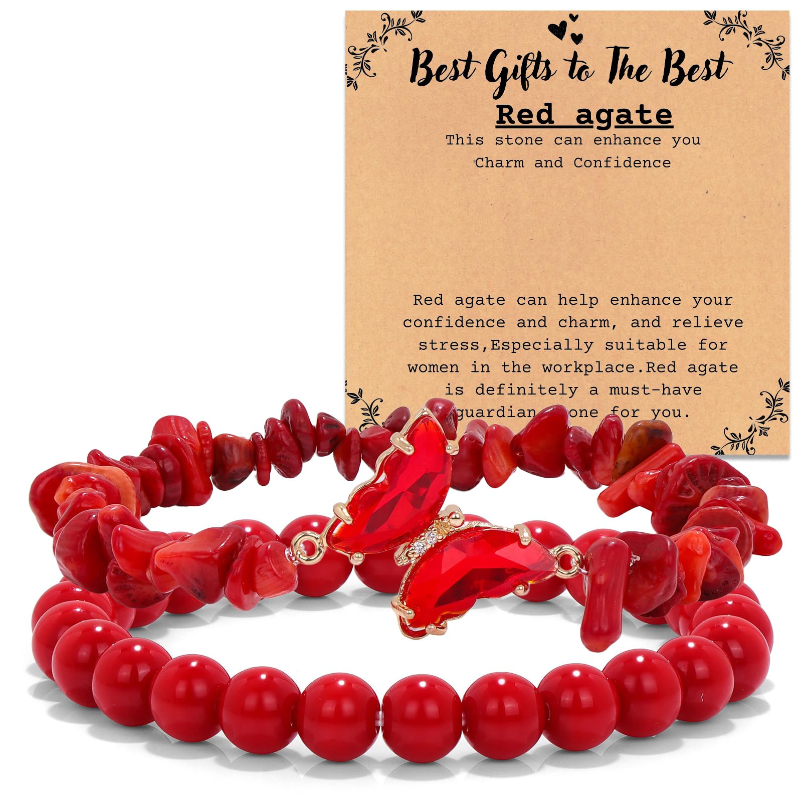 Handmade Jade Bracelet Healing Reiki Crystal Couple - Butterfly Charm Jade Stone, Positive Energy Good Luck for Wealth Money Jewelry