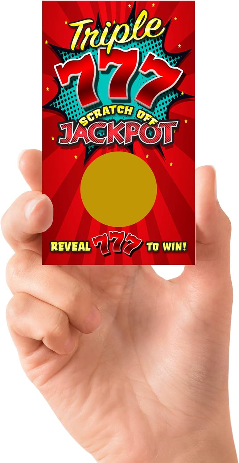 Triple 7 Jackpot Scratch Off - (30 Cards) Scratch Off Tickets, Scratch & Win