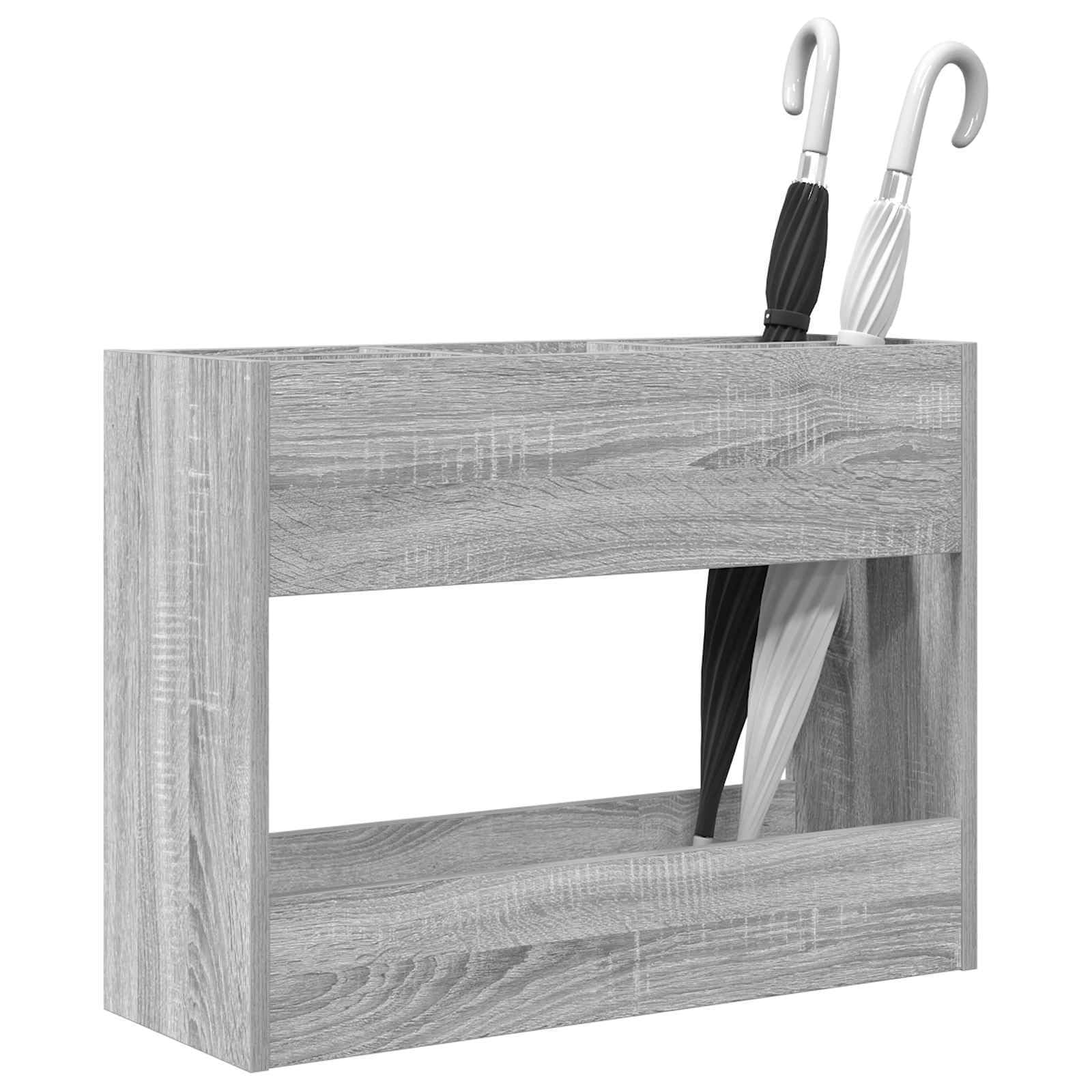 Portaombrelli in legno, 65 x 24 x 50 cm, moderno portaombrelli da corridoio, rettangolare, per ombrelli, cappelli e sciarpe