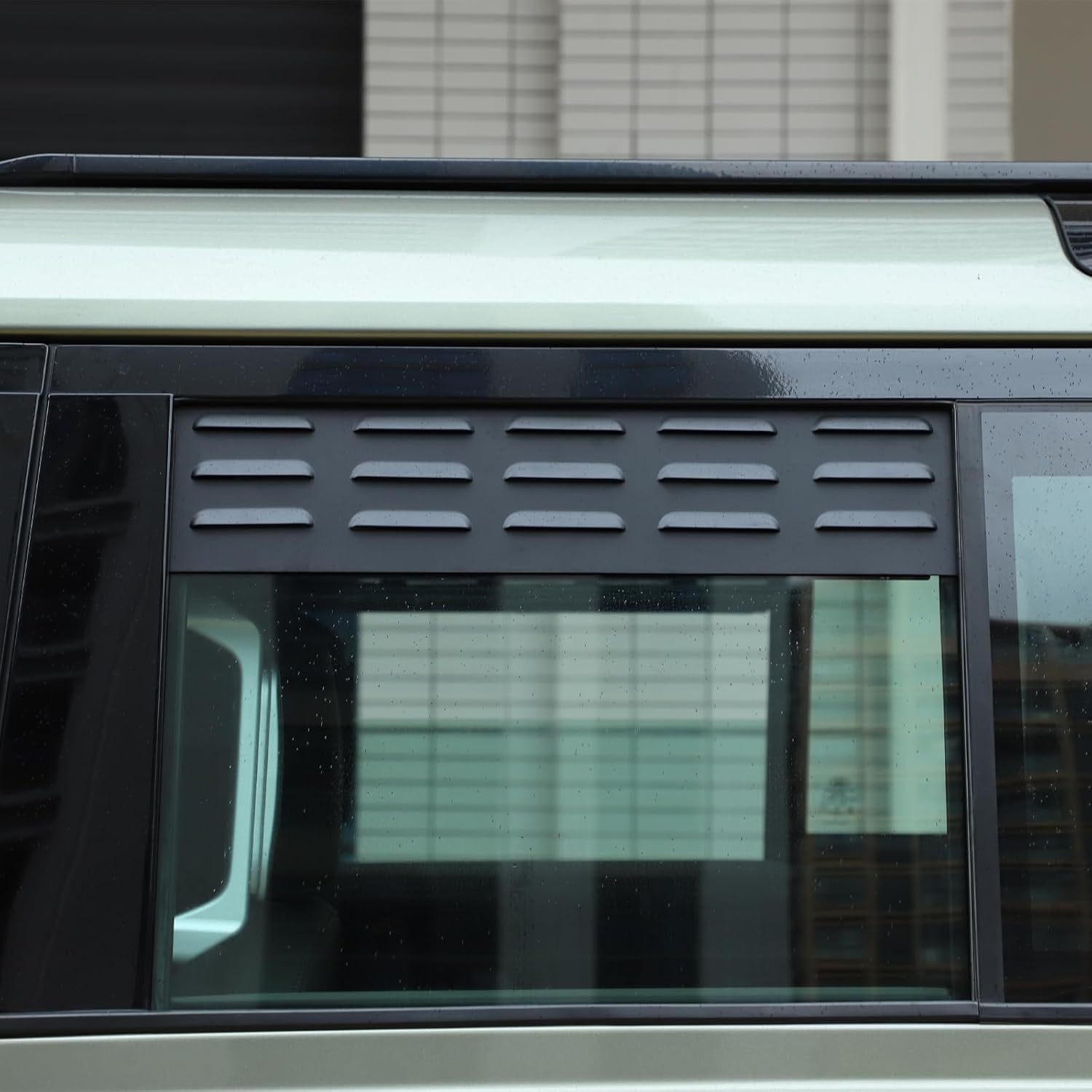 PIUGILH Car Rear Side Window Louvers Cover Compatible with Land Rover Defender 2020-2023 110 130, Aluminum Alloy Exterior Decoration Trim Panel Cover,2Pcs