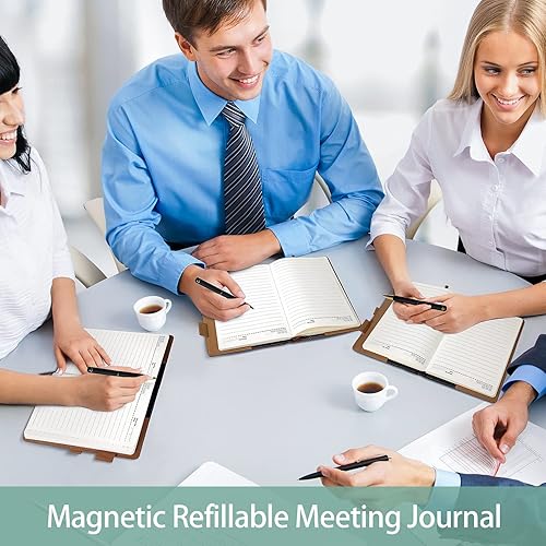 Miniatura 6 de Xinnun Juego de 6 diarios de cuero para mujeres y hombres, regalos de Navidad para empleados, compañeros de trabajo, cuadernos de escritura de tapa