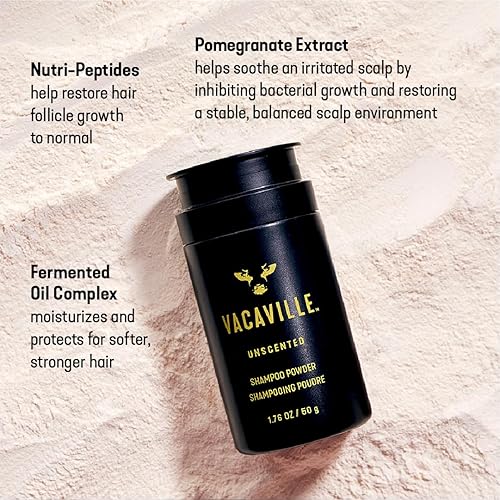 Miniatura 9 de Vacaville Beauty - Champú en polvo sin perfume para todo tipo de cabello, vegano, ecológico, libre de crueldad, añade agua, ingredientes botánicos