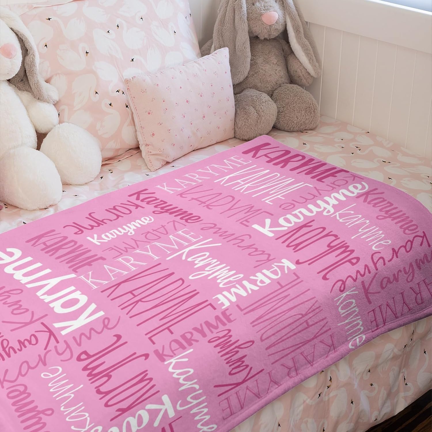 Personalized Name Blanket for Kids and Adult Customized Blanket for Boys Girls Baby Personalized Blanket and Throws Super Soft