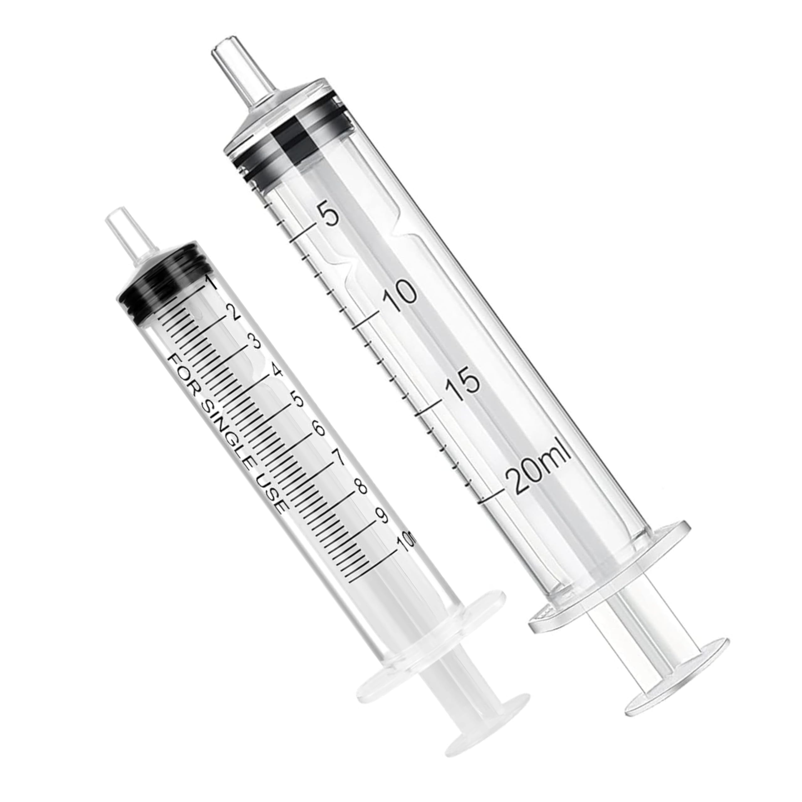 LABXPORT Plastic Syringe 10ml & 20ml for Liquid Measuring Syringes Without Needle for Feeding Pets Animals Resin Craft cosmetic Scientific Labs Oil or Glue Applicator Easy to Clean & Reusable Syringe (2pc)-image-47