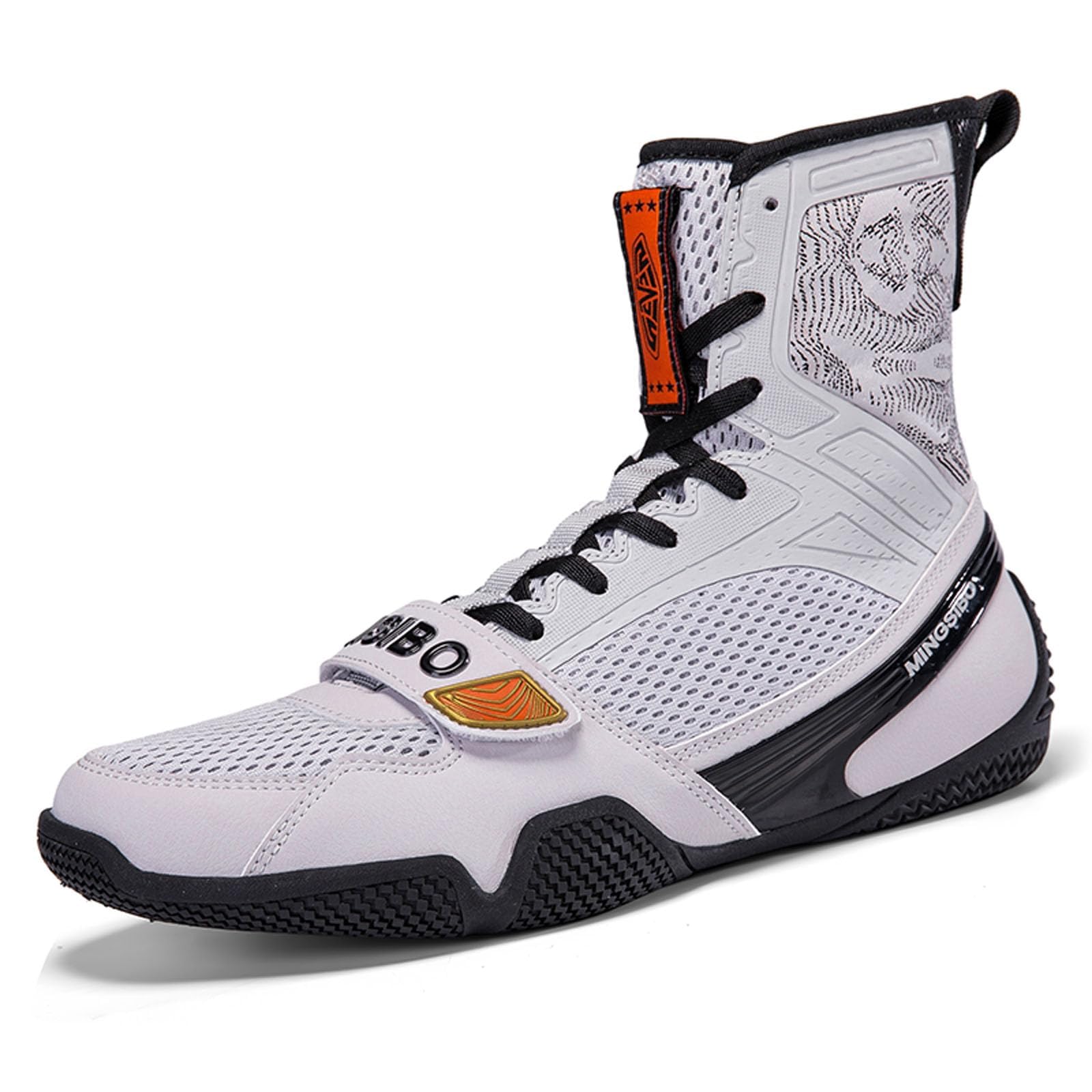 Zapatillas de Boxeo para Hombres y Mujeres, Transpirables, Lucha, Fitness, cómodas, Antideslizantes, para Culturismo y competiciones,Gris,40 EU