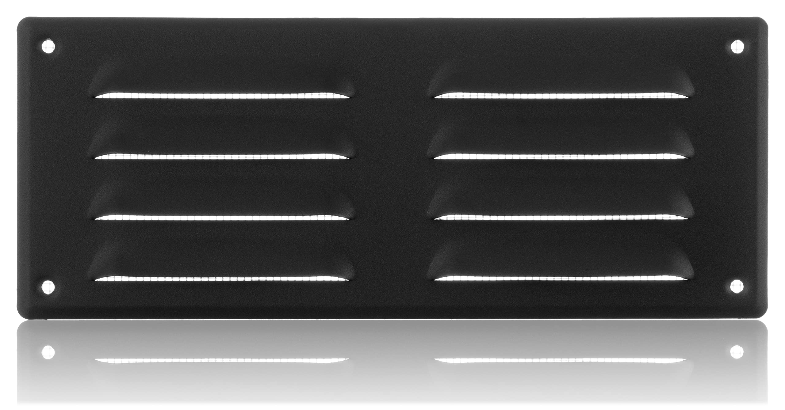 About Vent Anthracite 260X105mm / 10X4 Inch Metal Ventilation Grille With Flyscreen - Air Vent Cover