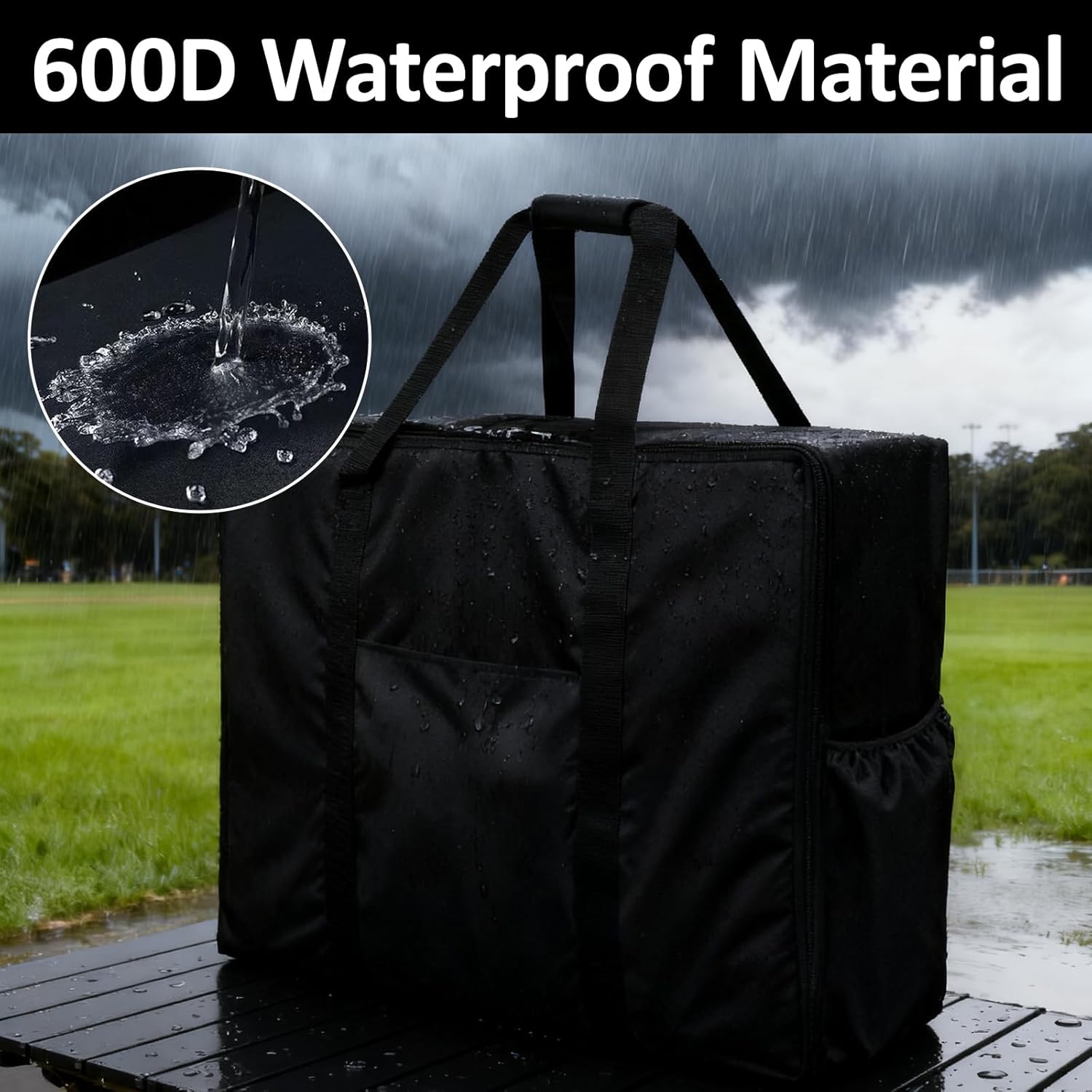 Griddle Carry Bag for Blackstone 2363 2250 2246 2364 Adventure Ready 14" Propane Camping Griddle with Side Burner, Storage Bag with Handles & Side Pockets, Portable Carrying Case