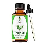 SVA Thuja Essential Oil - 1 Fl Oz - 100% Natural Thuja Oil - for Diffuser, Hair Care, Face, Skin Care, Aromatherapy, Scalp and Body Massage, Soap and Candle Making - with Dropper