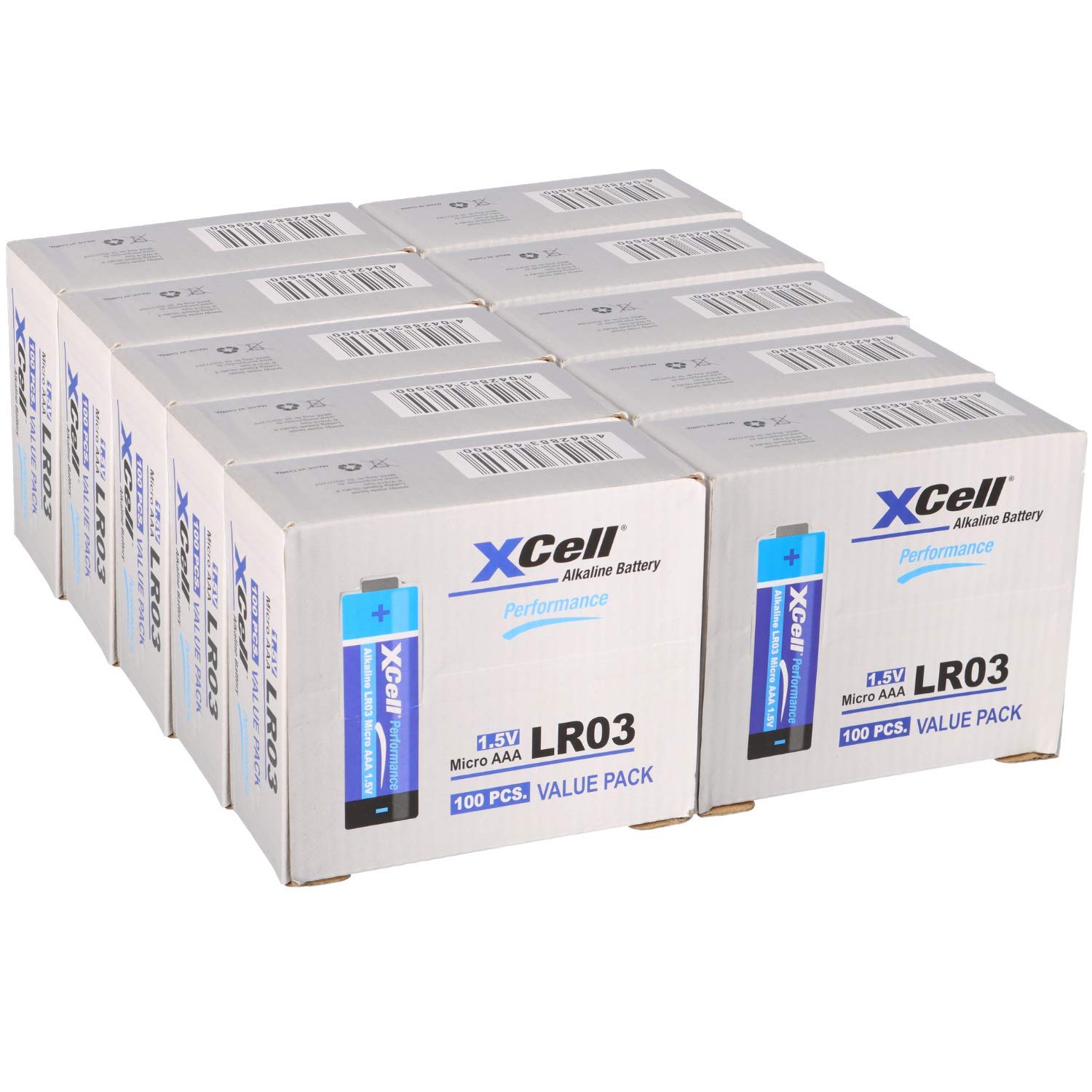 Xcell - Lote de 1000 pilas alcalinas AAA Micro Super Performance (1,5 V)