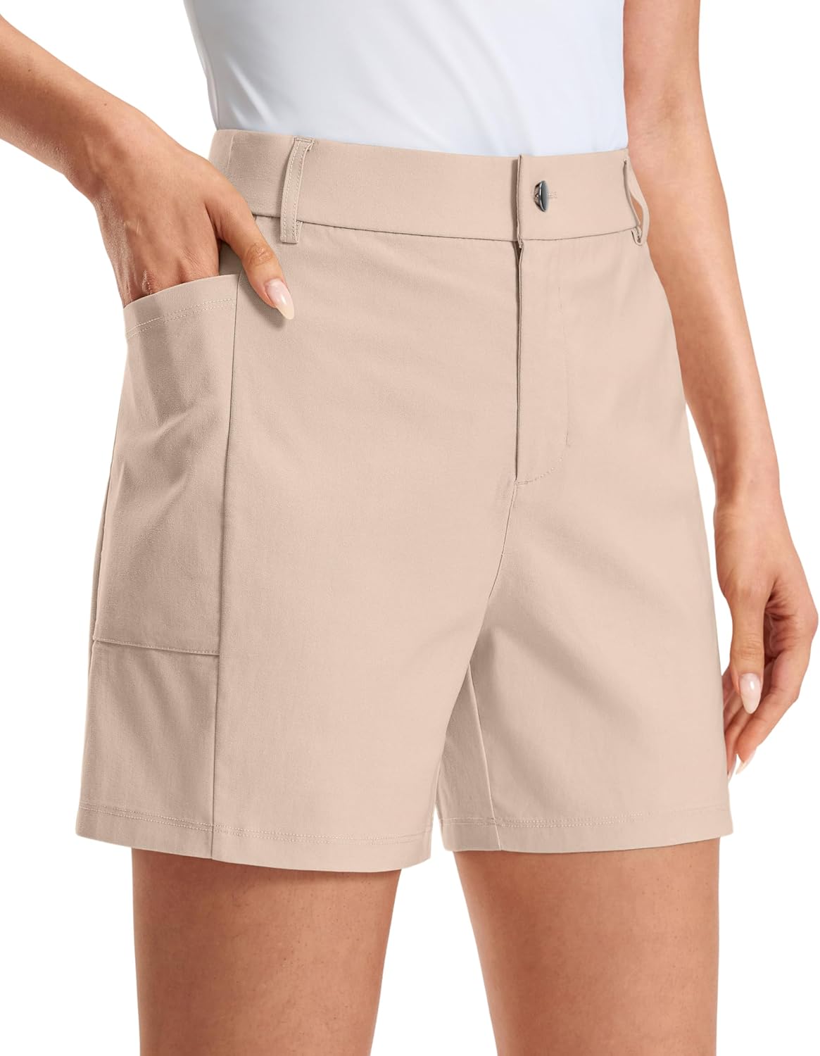 G Gradual Women's 5" Golf Hiking Shorts with Deep Pockets Stretchy Outdoor Womens Shorts Dressy Casual Walking Travel