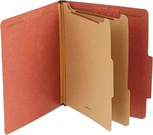 Miniatura 5 de Tienda Basics Carpetas de archivos de clasificación de cartón prensado de tamaño carta con sujetadores, divisores, expansión de 2 pulgadas, verde y