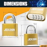 Vista 2 de JKC/50 [Weatherpoof] Cerradura de combinación resistente al aire libre - Cerradura con código de 4 dígitos [sin llave] - Ideal para puerta