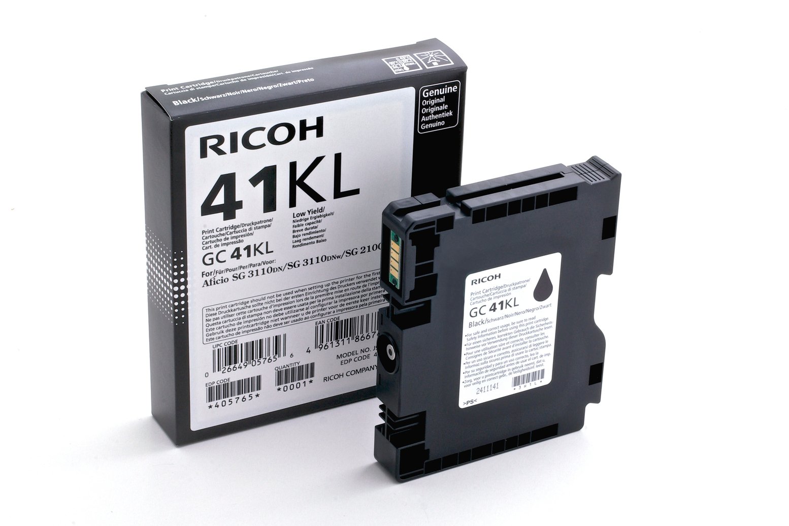 Image secondaire de Ricoh 405765 Cartouche d'encre 600 pages Noir, L