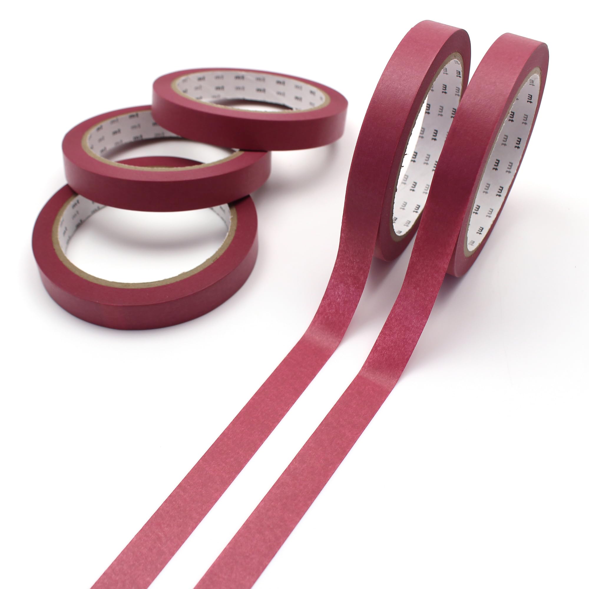 mt large core 5 rolls pack (Strong Adhesive/Washi), Wrapping Gift (Official Dealer/Large Capacity), Kamoi Processed Paper, Plain, Fat, Red, Masking Tape, Cellophane Tape : Office Products