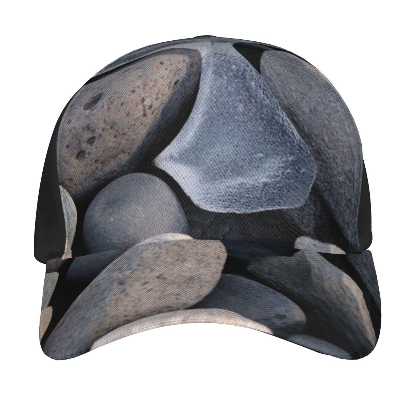 SATUSAStones Under Ice Print Baseball Cap for Men Women Adjustable Hat - Unisex Four Seasons Sun Hat