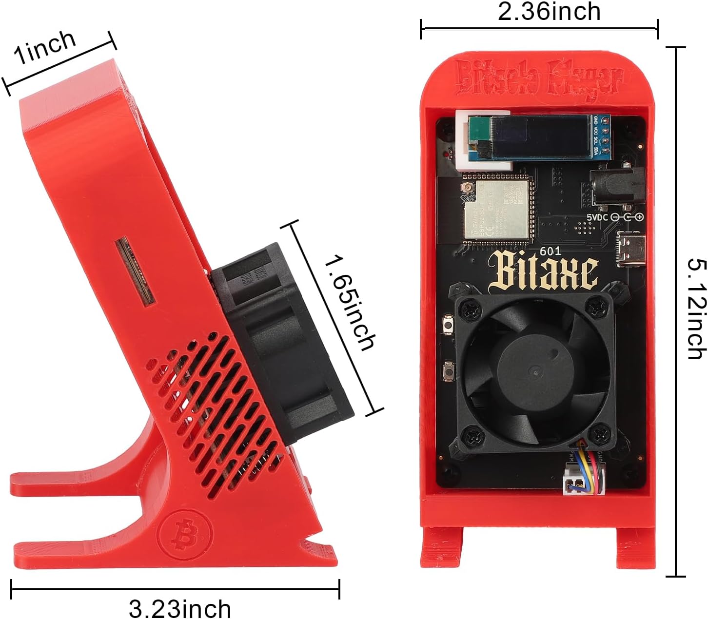 Bitaxes Gamma 601 Bitcoins Miner BM1370 Asic Chip 1.2TH/s Solo Miner 2.4G WiFi/Hotspot Home Use BTC Miner Low Noice Crypto Miner Include PSU with Open Source