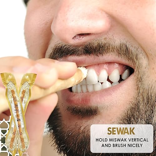 Miniatura 5 de HERBOGANIC Sewak Natural Miswak - Bruja de dientes tradicional, sin sabor, totalmente natural para la salud bucal, higiene, aliento fresco, peso