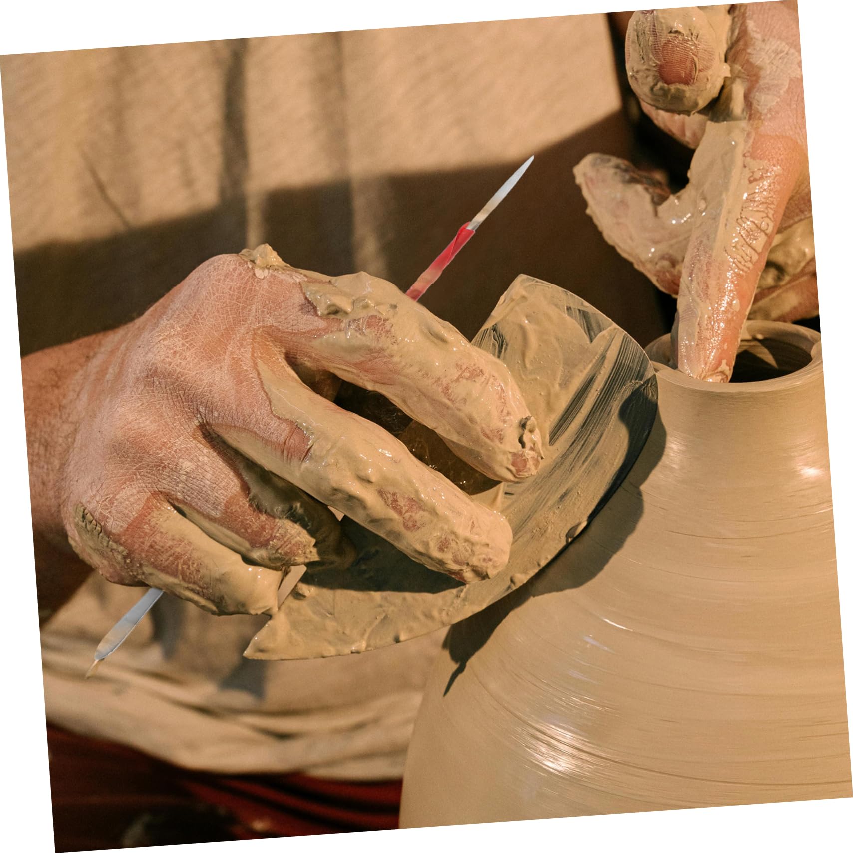 STOBOK 5pezzi Strumento per Modellare Argilla di Utensili per Ceramica Strumenti per Scultura Argilla per Lavori Manuali e Fai Te Utensili Leggeri e Facili da Usare per Principianti