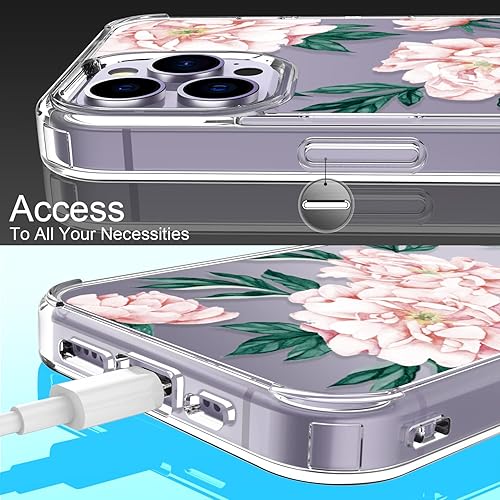 Miniatura 6 de LUHOURI Funda para iPhone 15 Pro Max con protector de pantalla - Funda transparente - Diseños de moda para mujeres y niñas - Funda protectora