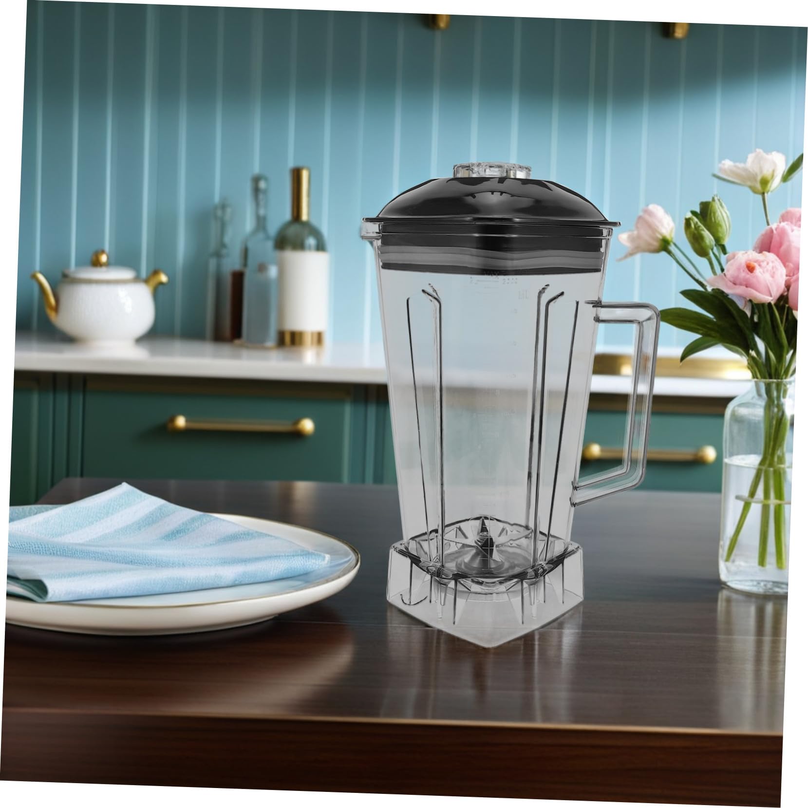 Zerodeko Vaso De Repuesto para Licuadora Comercial 2 litros, Jarra Extraíble Resistente, Compatible Batidoras De Cocina, Recipiente para Triturar Hielo y Preparar Jugos, Accesorio para Restaurantes