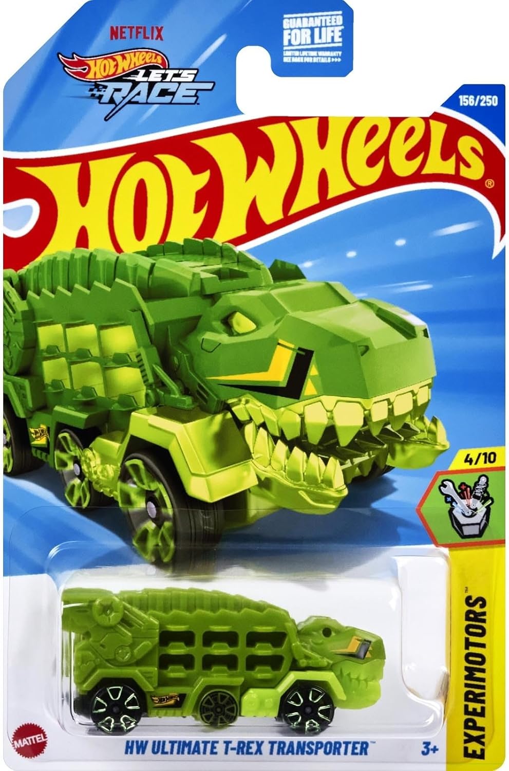 Hot Wheels HW Ultimate T Rex Transporter, Experimotors 4/10 [Green] 156/250