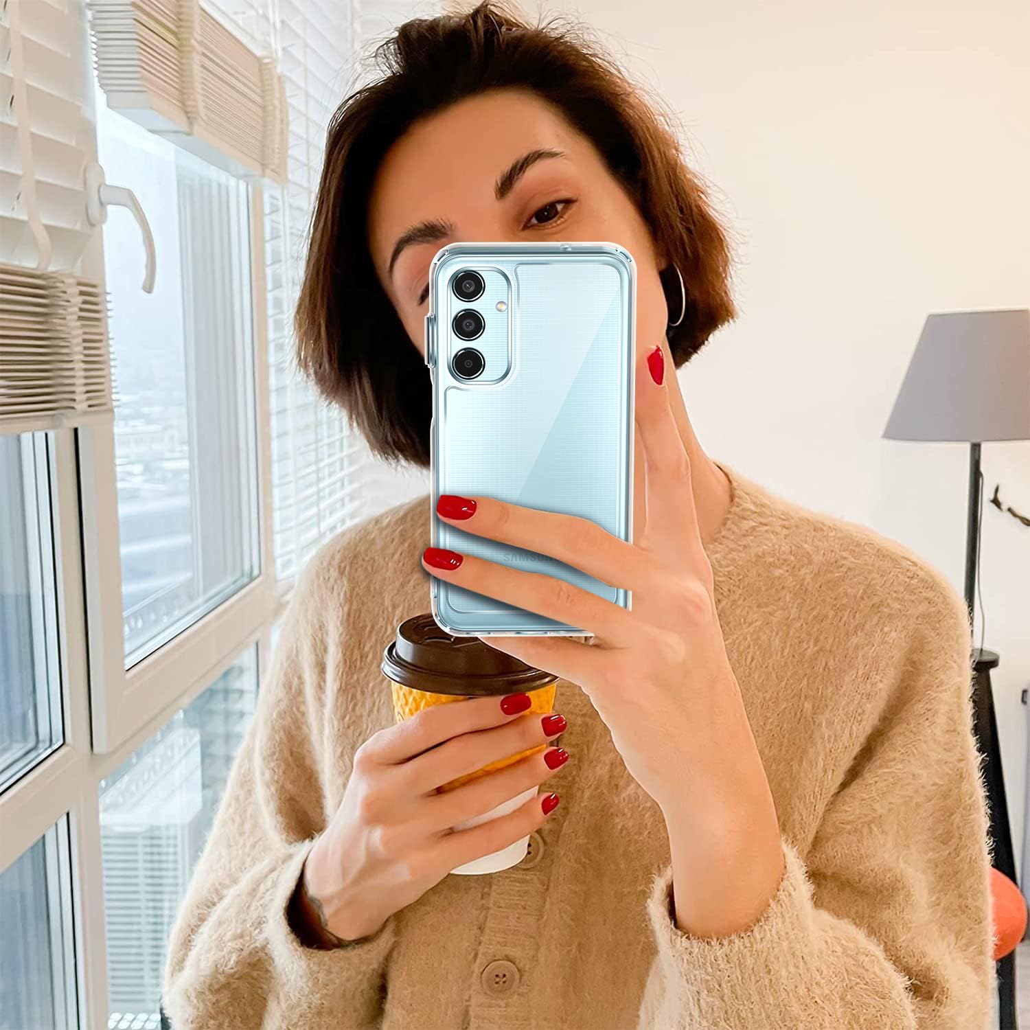 iVoler Przeciw żółknięciu przezroczyste etui do Samsung Galaxy M35 5G z 2 sztukami szkła hartowanego, [odporny na wstrząsy klasy wojskowej] przezroczysta cienka obudowa