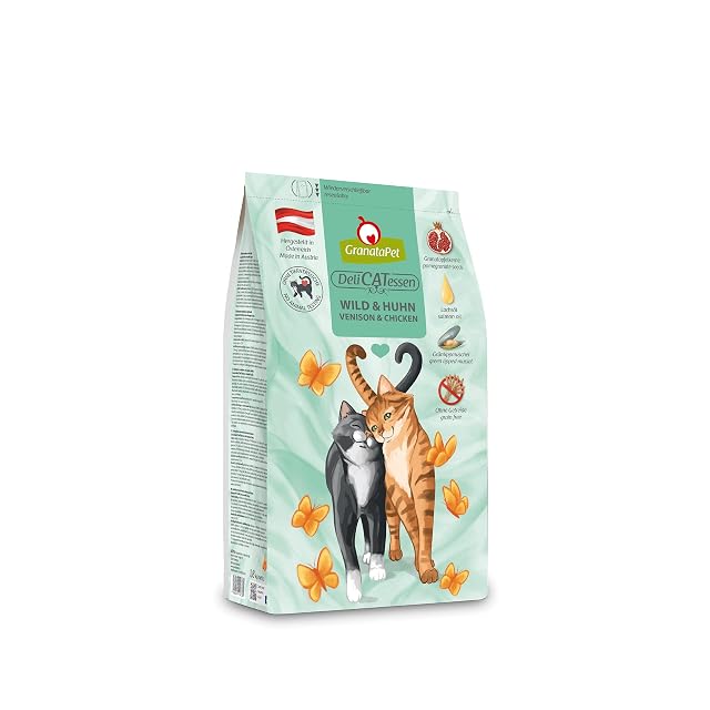 GranataPet Delicatessen Wild & Pollo Adulto, alimento seco para Gatos, Sabroso alimento para Gatos