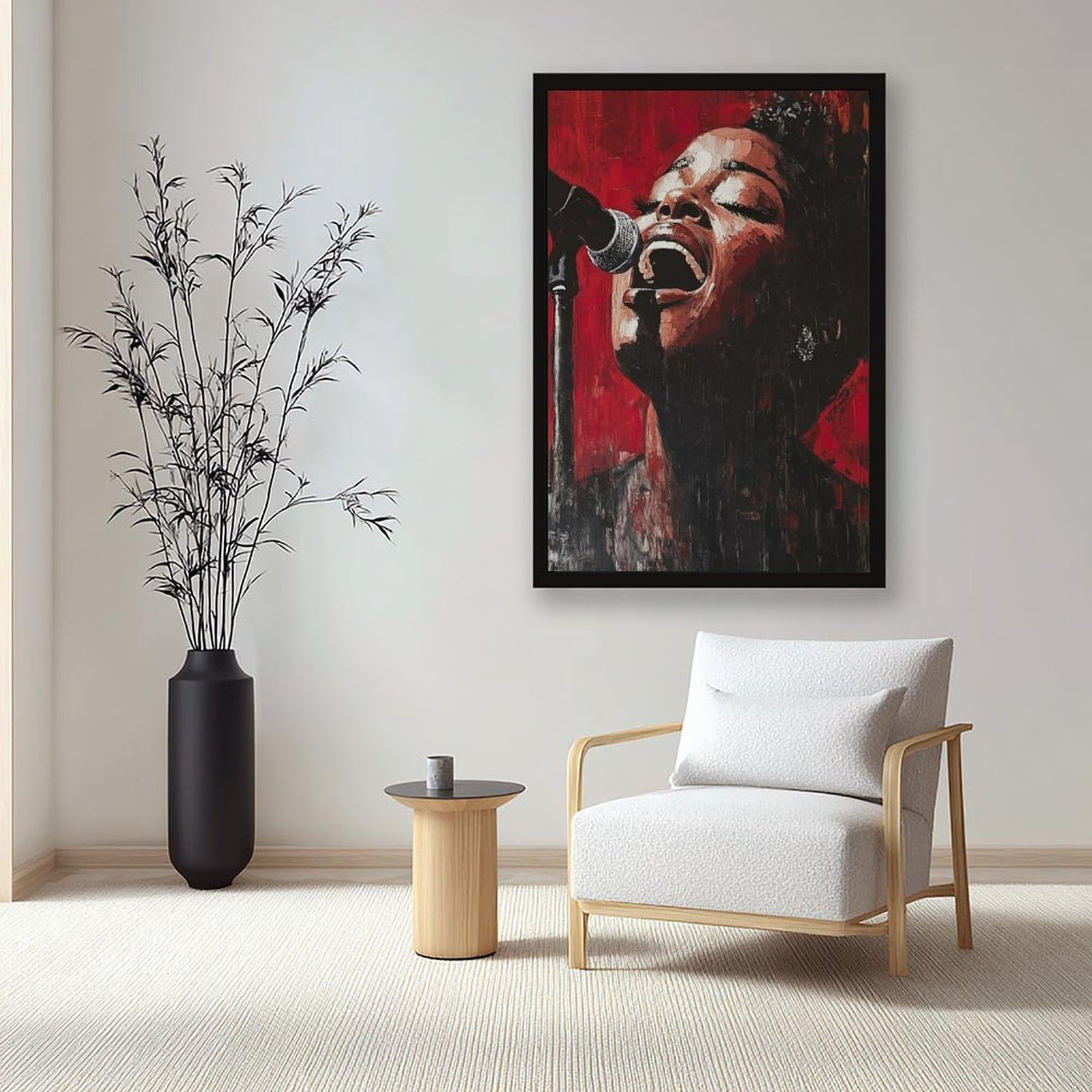 Jazz Singer Musica Pittura a Olio Poster Camera da Letto Decorazione Paesaggio Ufficio Camera Decorazione Regalo 61 cm L X 91,4 cm W